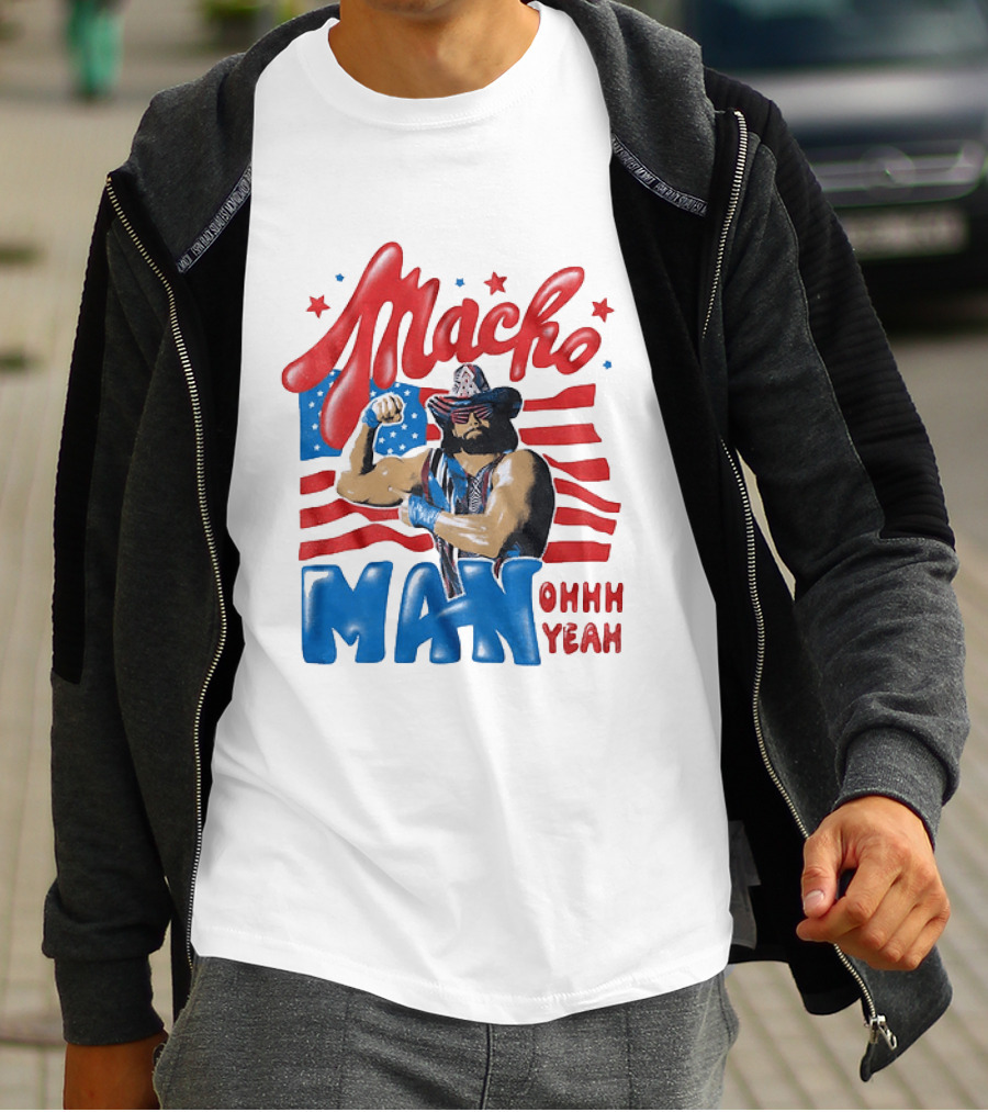 Macho Man Ohhh Yeah Patriotic Wrestling T-Shirt
