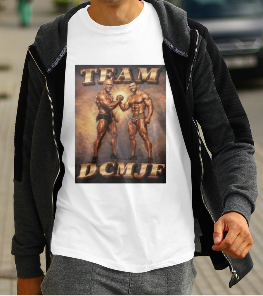 TEAM DCMJF Bodybuilders Flexing Muscles Together T-Shirt
