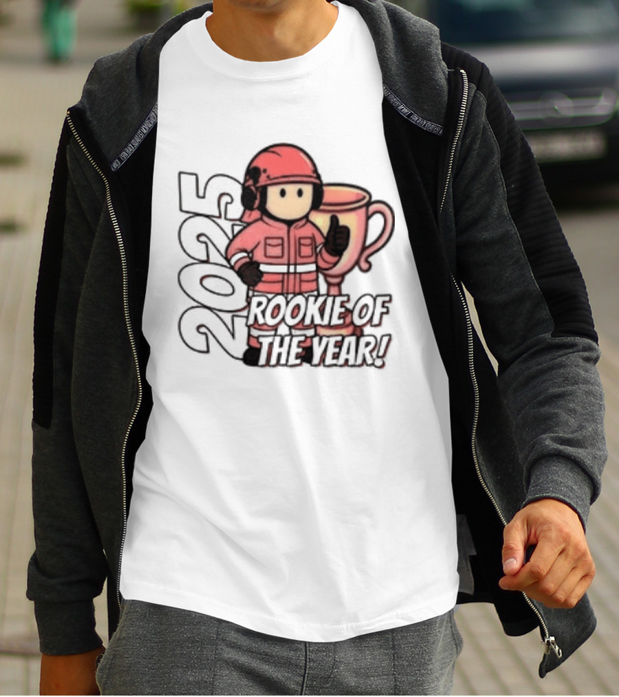2025 Rookie Of The Year Fireman Trophy Orange Team T-Shirt