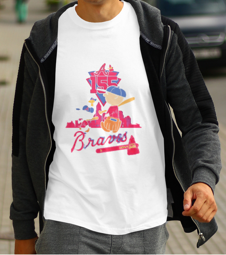 155th Anniversary Atlanta Braves Charlie Brown Snoopy 1871 2026 T-Shirt