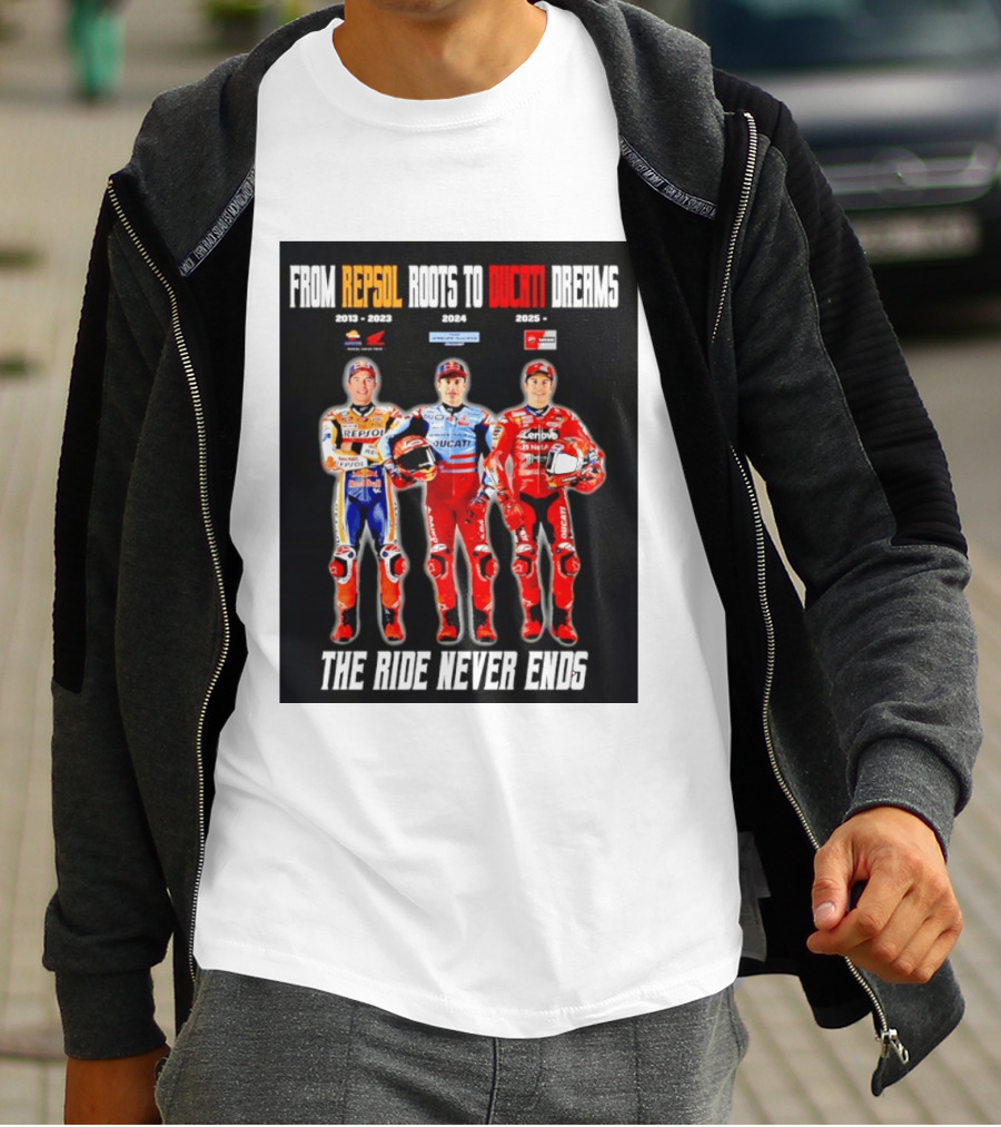 From Repsol To Ducati 2013 2025 MotoGP Journey T-Shirt