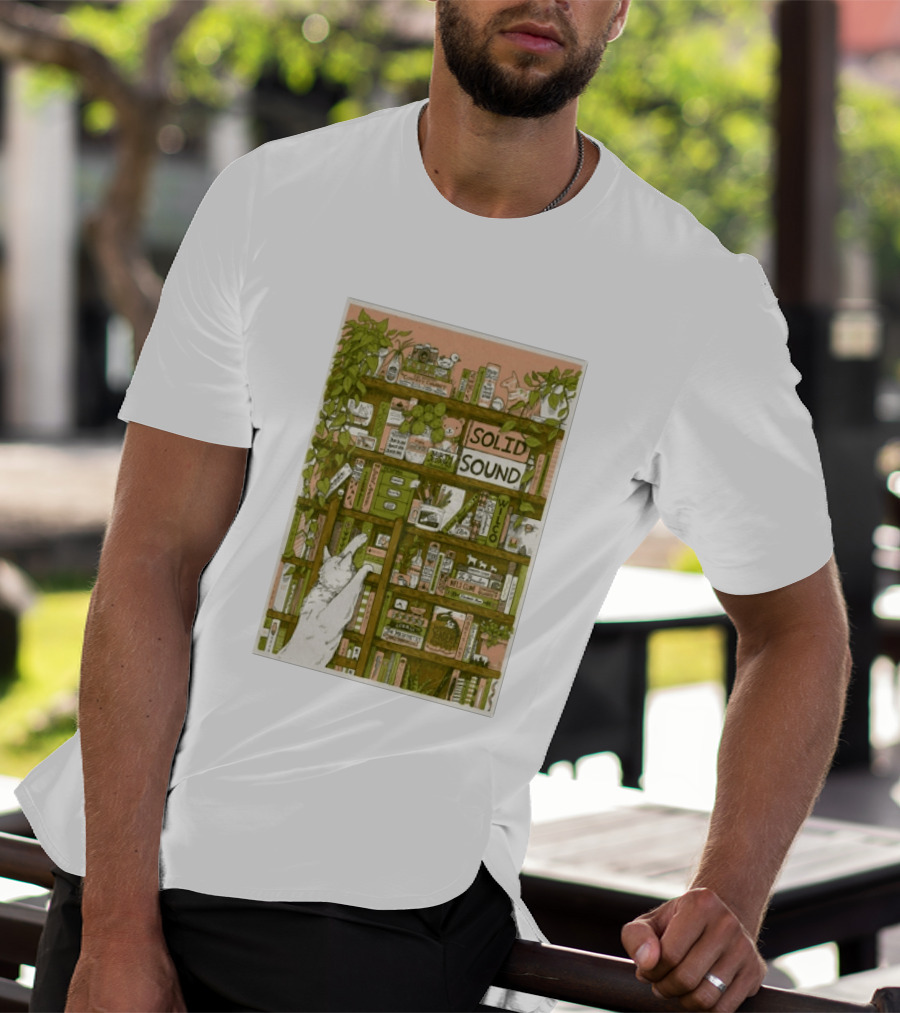 Wilco Solid Sound Festival June 26 28 2026 North Adams MA With Cat And Bookshelves T-Shirt
