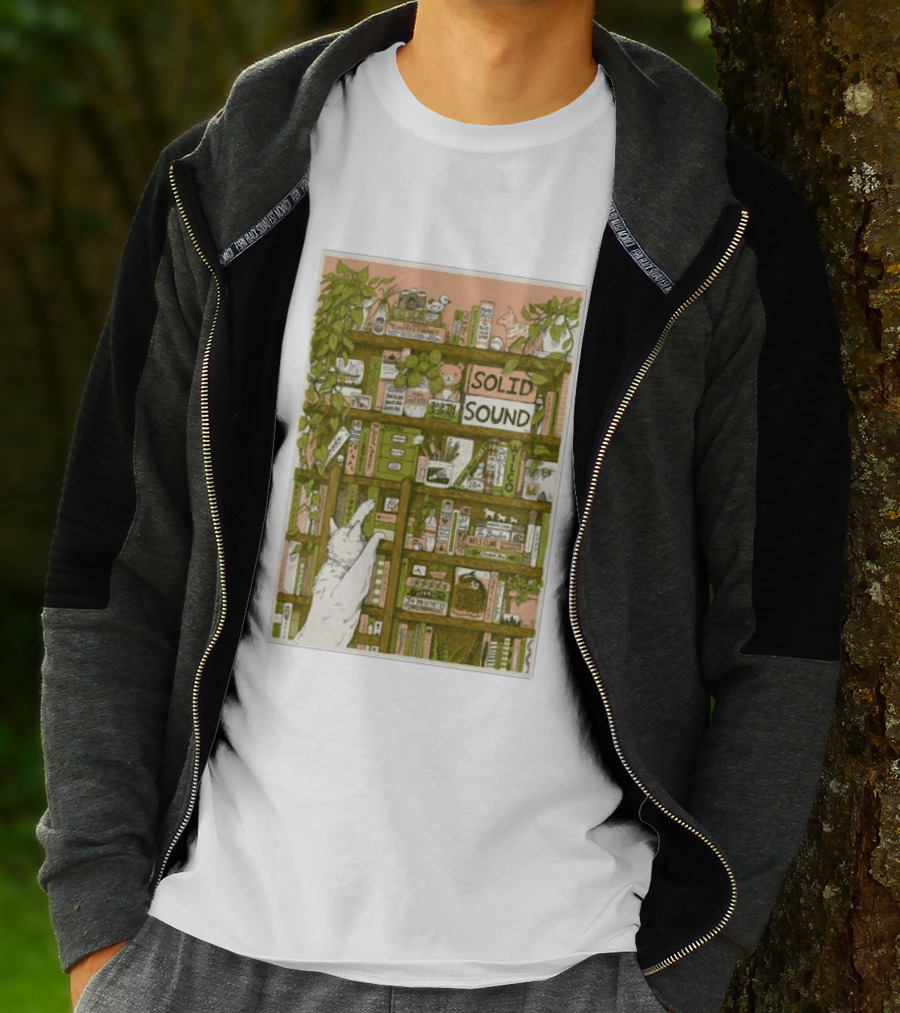 Wilco Solid Sound Festival June 26 28 2026 North Adams MA With Cat And Bookshelves T-Shirt