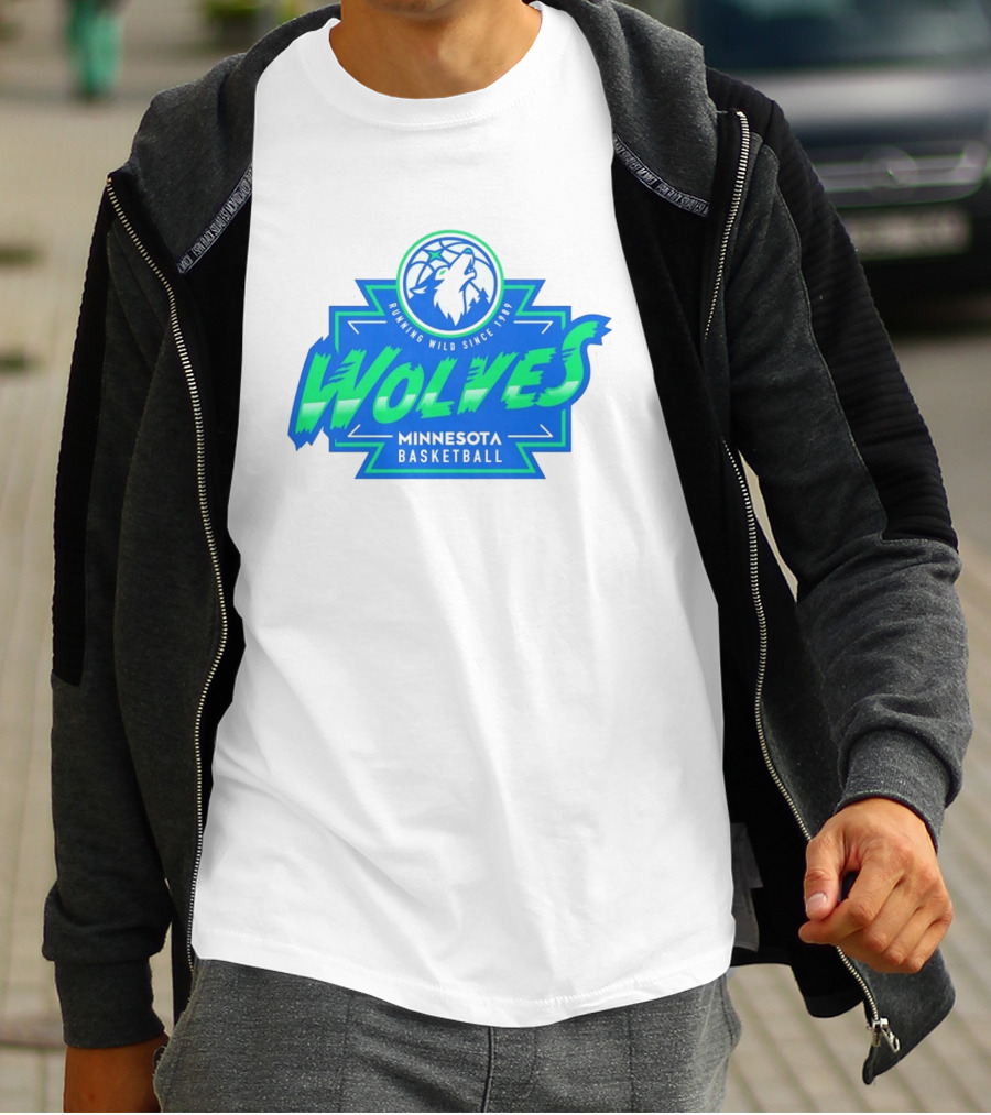 Wolves Minnesota Basketball Running Wild Since 1989 T-Shirt