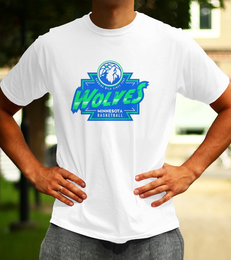 Wolves Minnesota Basketball Running Wild Since 1989 T-Shirt