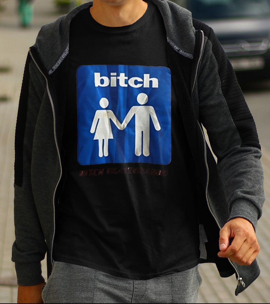 Bitch Skateboards Logo Holding Hands T-Shirt