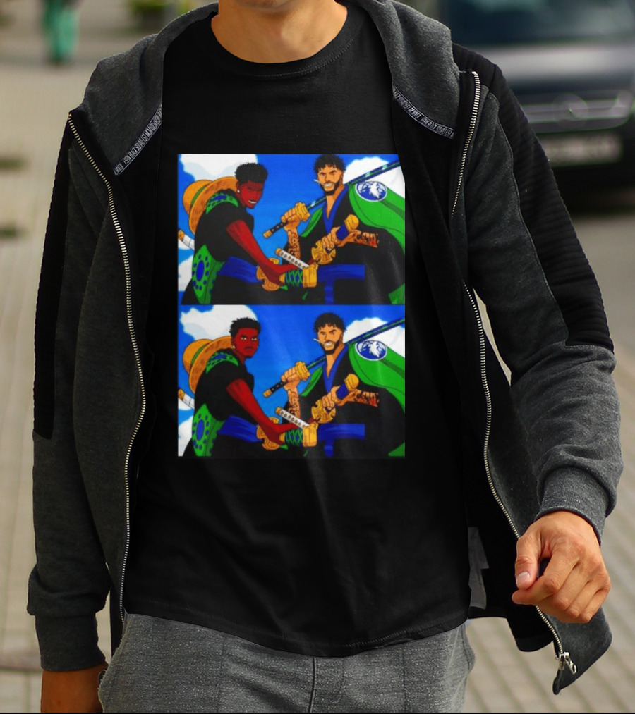 Edwards Luffy Towns Zoro Minnesota Timberwolves One Piece Crossover Fan T-Shirt