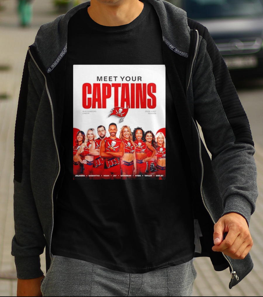 Meet Your Tampa Bay Buccaneers Cheer Captains 2026 2027 Season T-Shirt