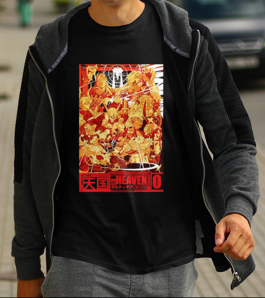 Guilty Gear Strive Characters Sol Badkai Ky Kiske May Ramlethal Heaven 10 Japanese T-Shirt