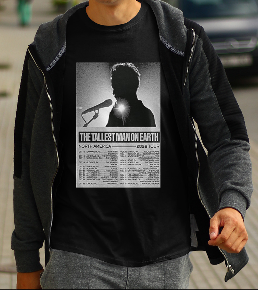 The Tallest Man On Earth North America 2026 Tour Dates T-Shirt