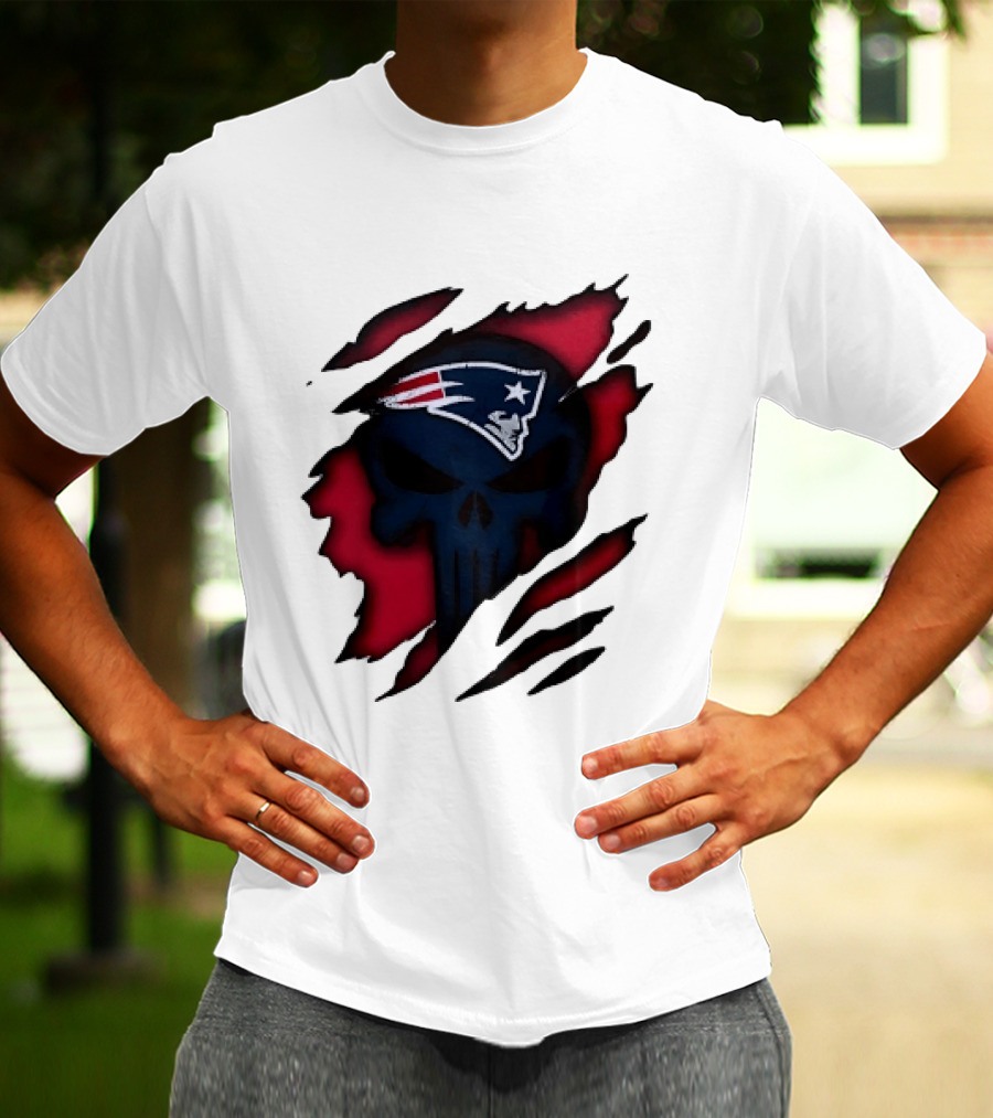 Patriots Skull Rip T-Shirt