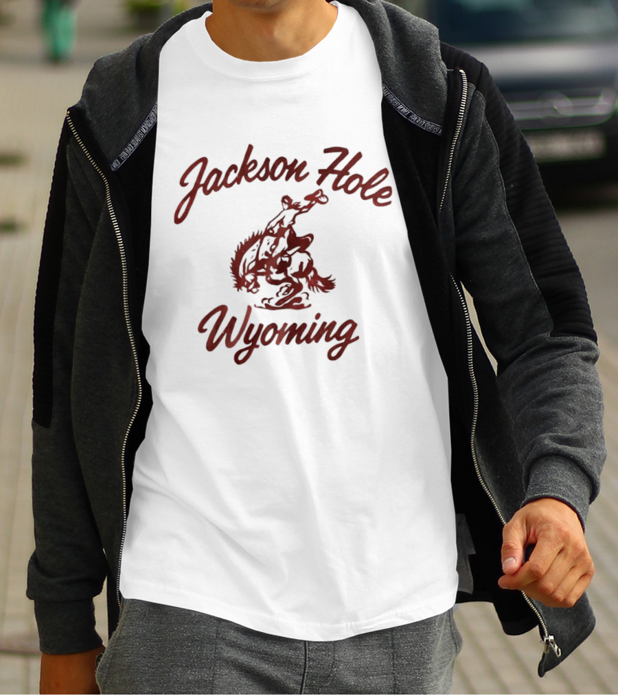 Jackson Hole Wyoming Cowboy Rodeo Rider T-Shirt
