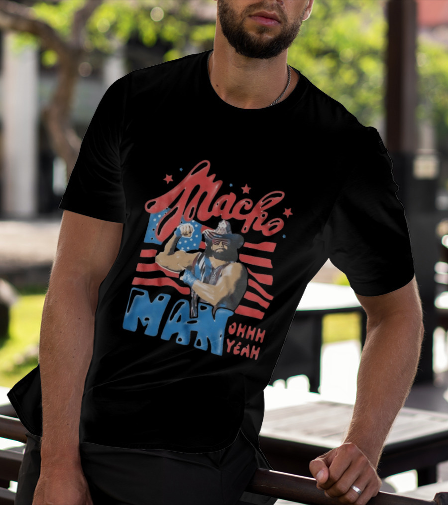 Macho Man Randy Savage American Flag Ohhh Yeah Independence Day T-Shirt
