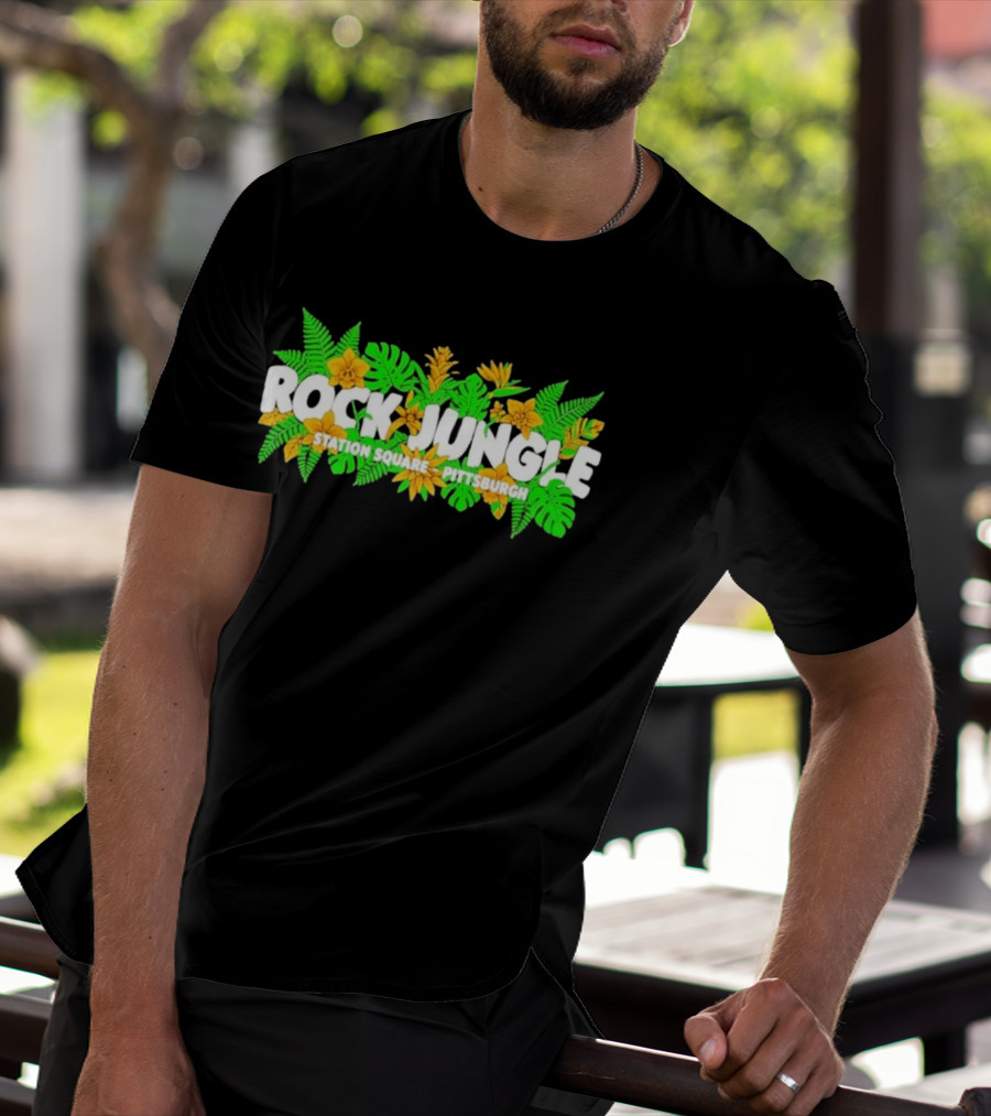 Rock Jungle Station Square Pittsburgh Tropical Foliage T-Shirt