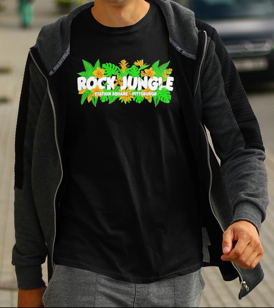 Rock Jungle Station Square Pittsburgh Tropical Foliage T-Shirt