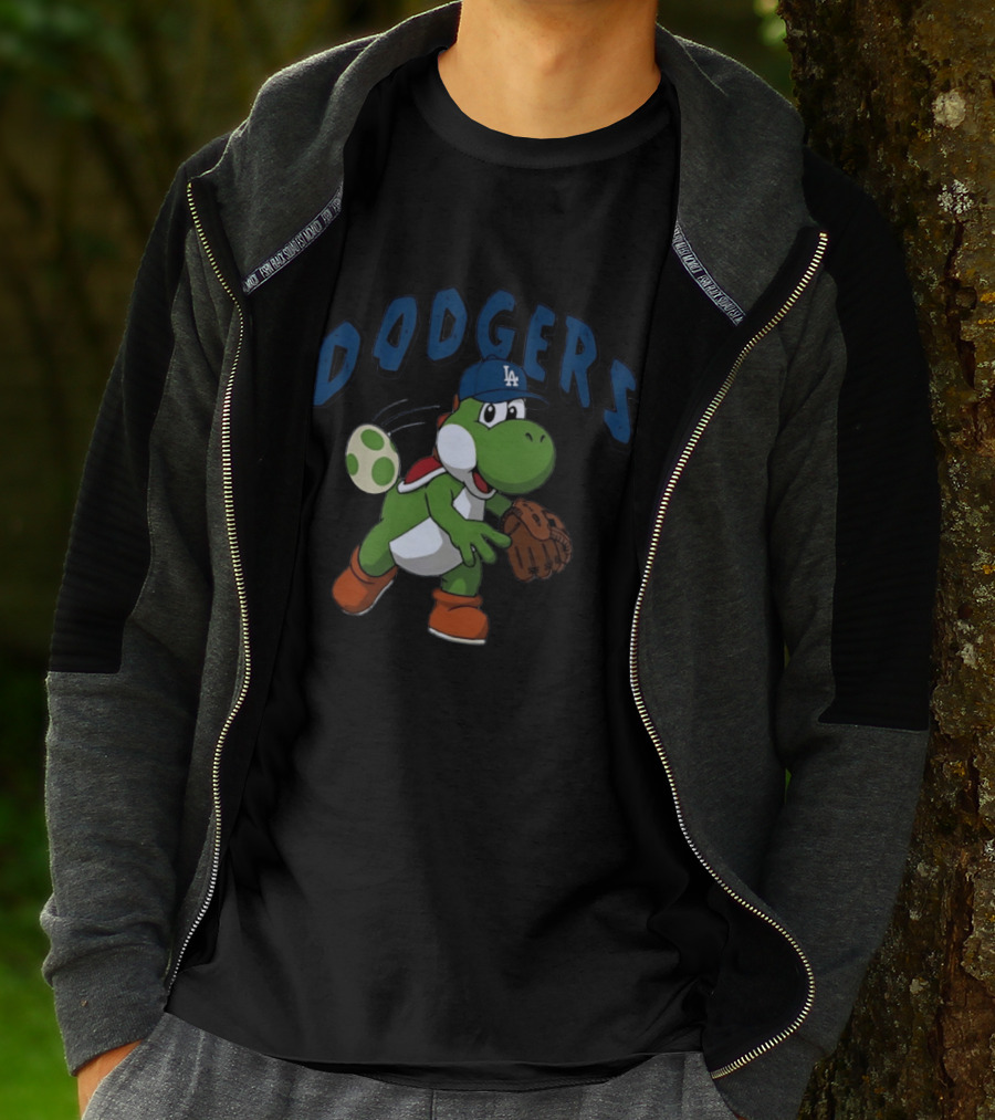 Dodgers Yoshi Throwing Egg Los Angeles California Secret Club T-Shirt