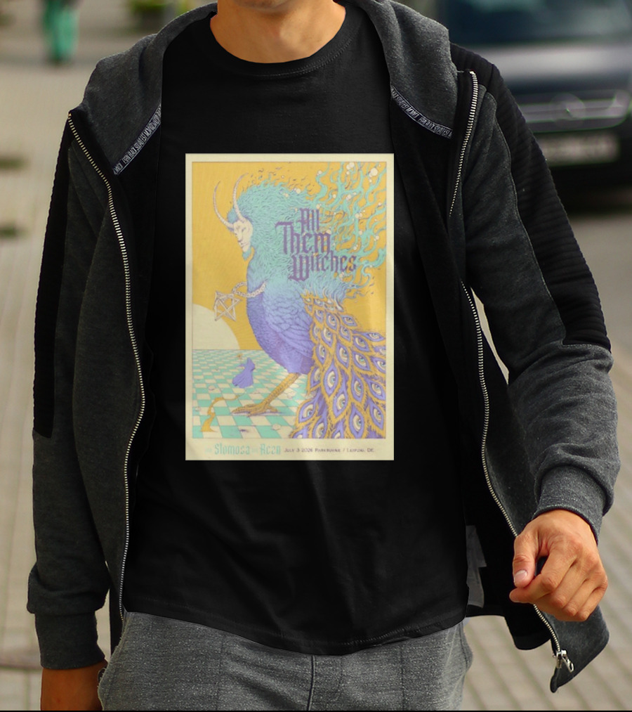 All Them Witches July 3 2026 Parkbuhne Leipzig DE Vintage With Slomosa And Rezn T-Shirt