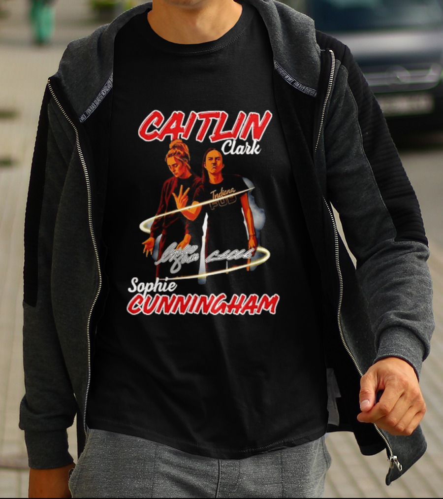 Caitlin Clark Sophie Cunningham Indiana Fever PUD T-Shirt
