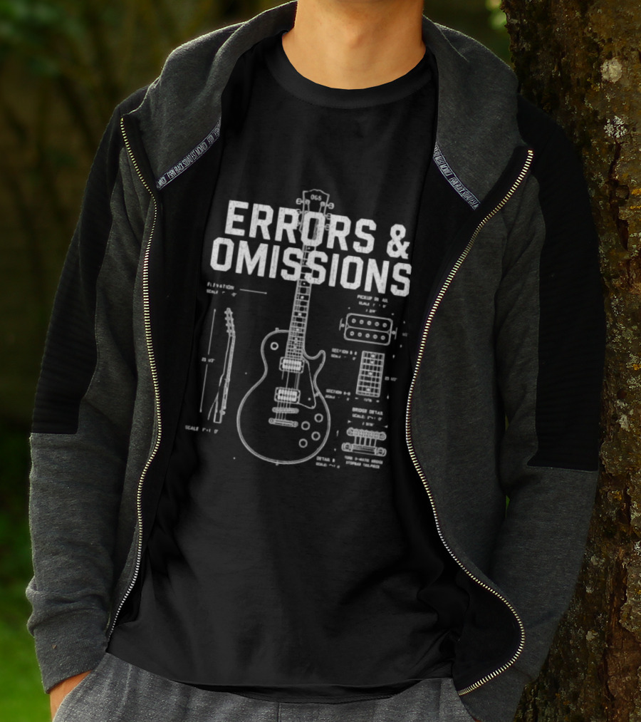 Errors And Omissions Guitar Schematic Blueprint T-Shirt