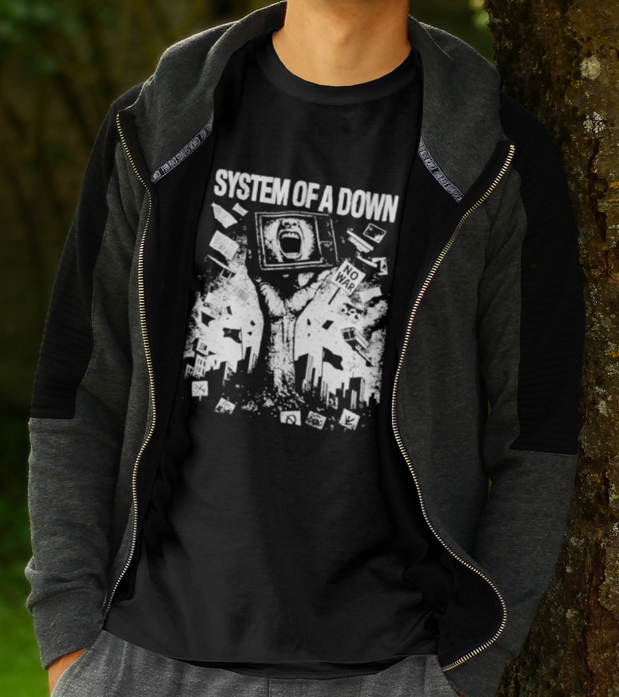 System Of A Down War Protest Television T-Shirt