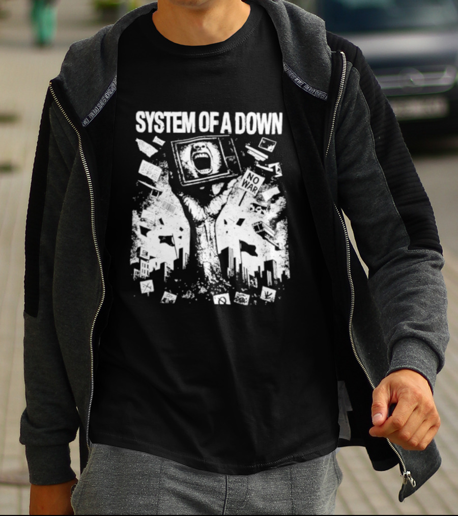 System Of A Down War Protest Television T-Shirt