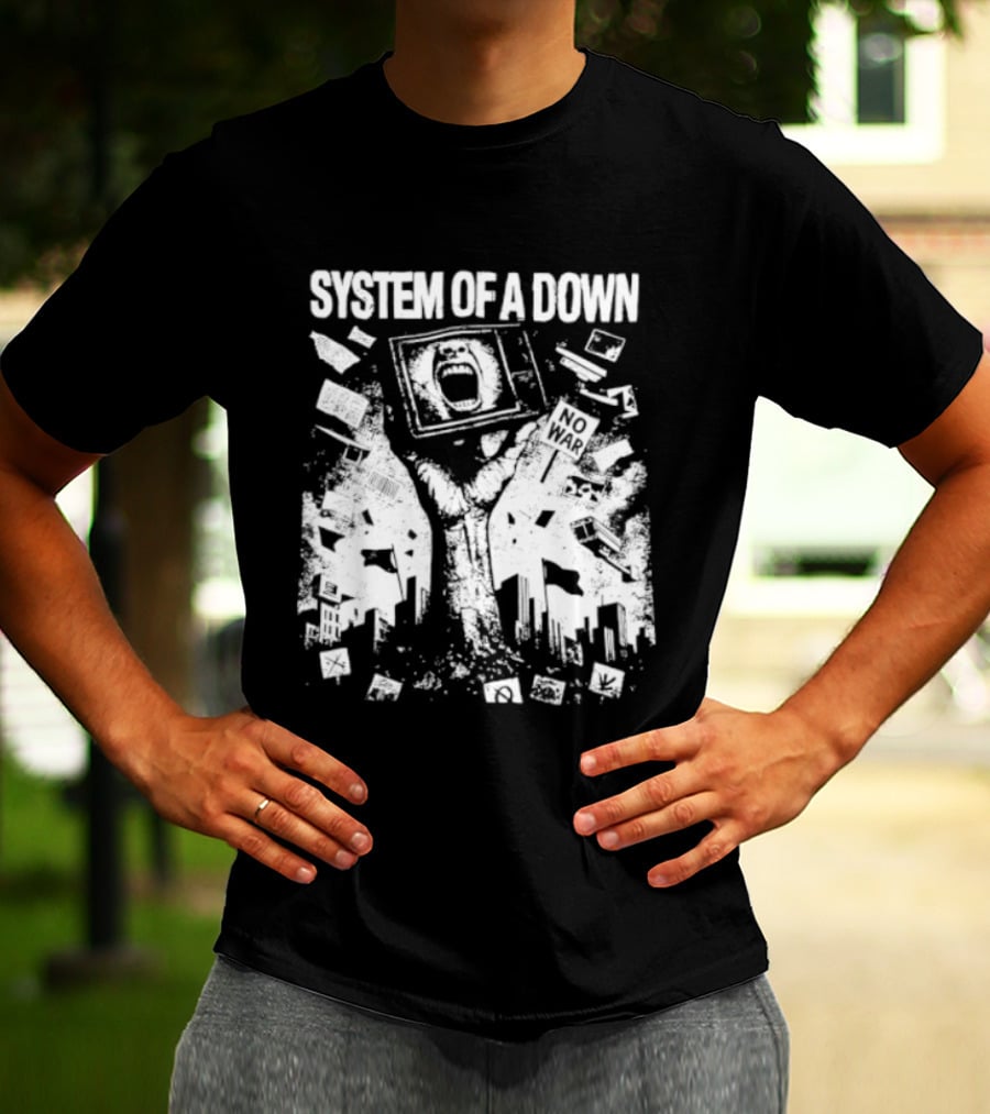 System Of A Down War Protest Television T-Shirt