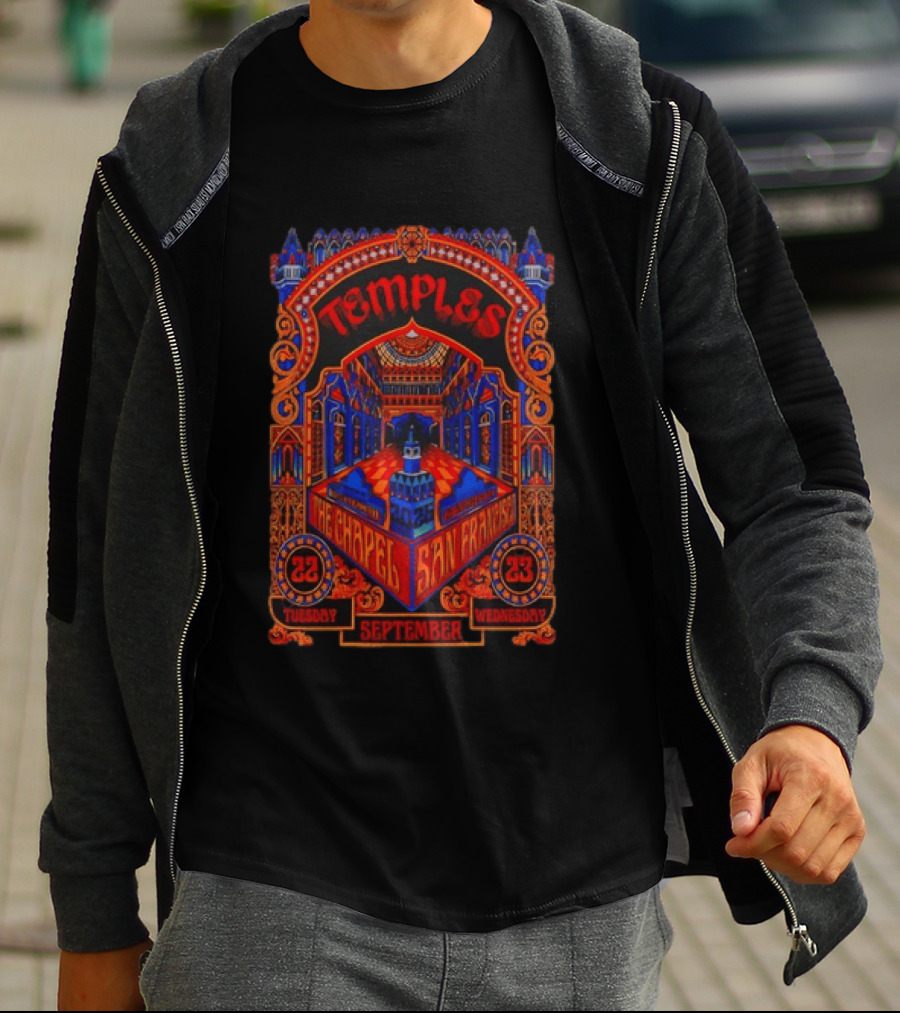 Temples The Chapel San Francisco September 22 23 2026 T-Shirt