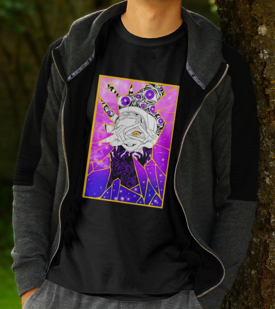 Makima Chainsaw Man Stained Glass Cosmic Galaxy Eyes T-Shirt
