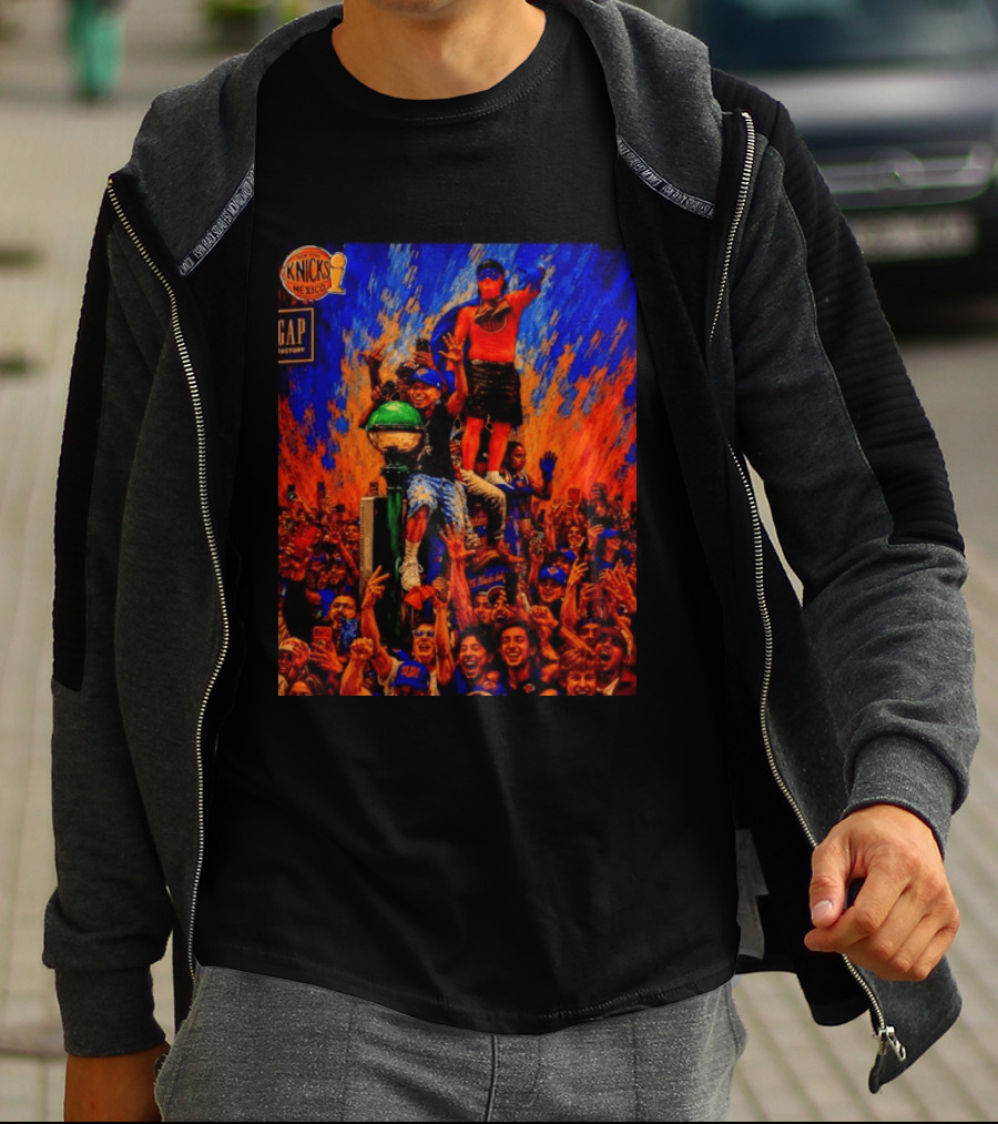 Knicks Fans Celebration New York Subway Graffiti Mexico NBA T-Shirt