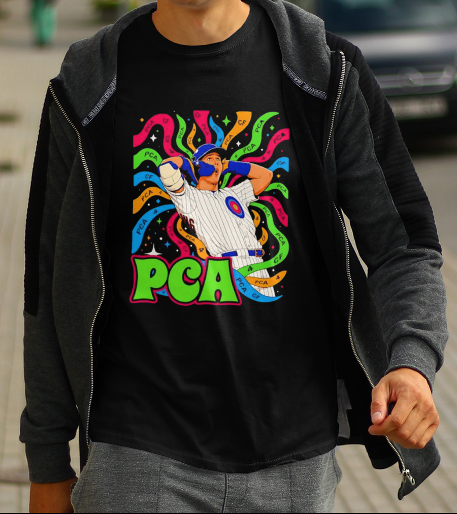 PCA Baseball Player Vibe Retro Style With Cosmic T-Shirt
