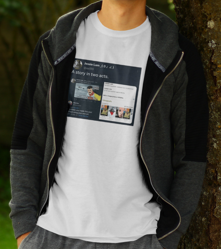 Jessie Lam A Story In Two Acts Tweet Comic Art Reference T-Shirt