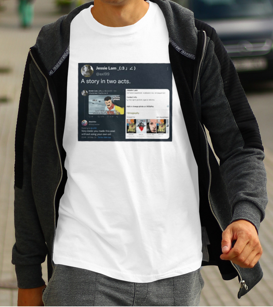 Jessie Lam A Story In Two Acts Tweet Comic Art Reference T-Shirt