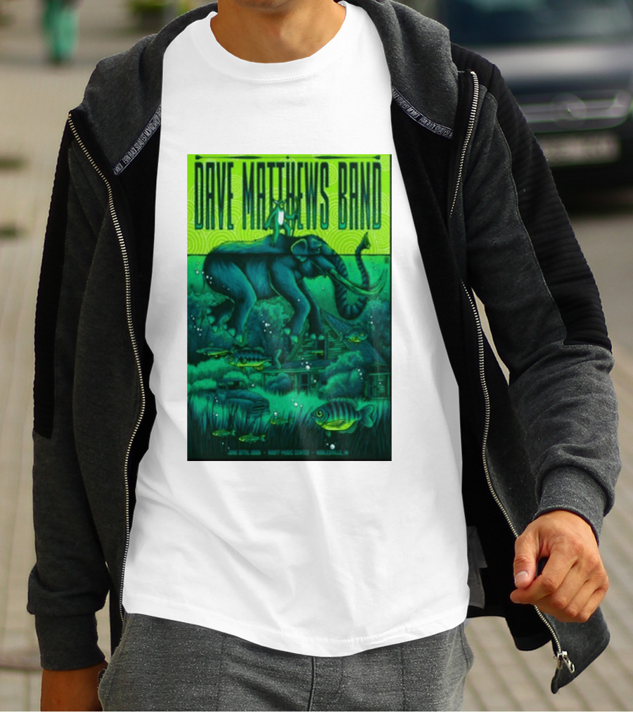 Dave Matthews Band Noblesville IN June 27 2026 Frog Elephant Lillypad Dreamscape T-Shirt
