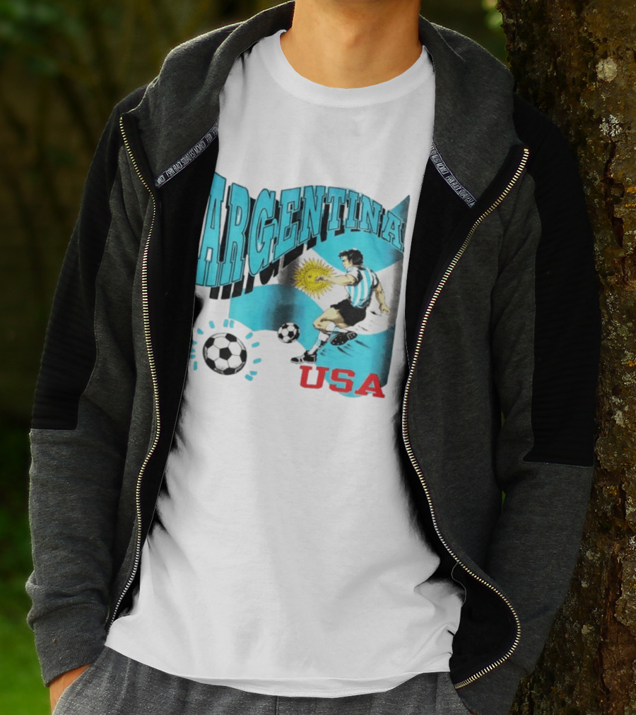 Argentina National Football Maradona Sun Of May USA Soccer T-Shirt