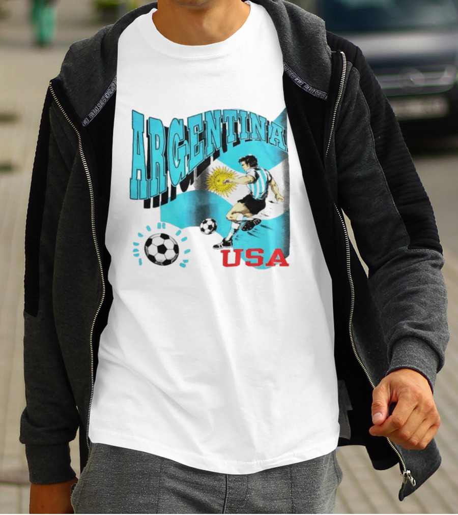 Argentina National Football Maradona Sun Of May USA Soccer T-Shirt