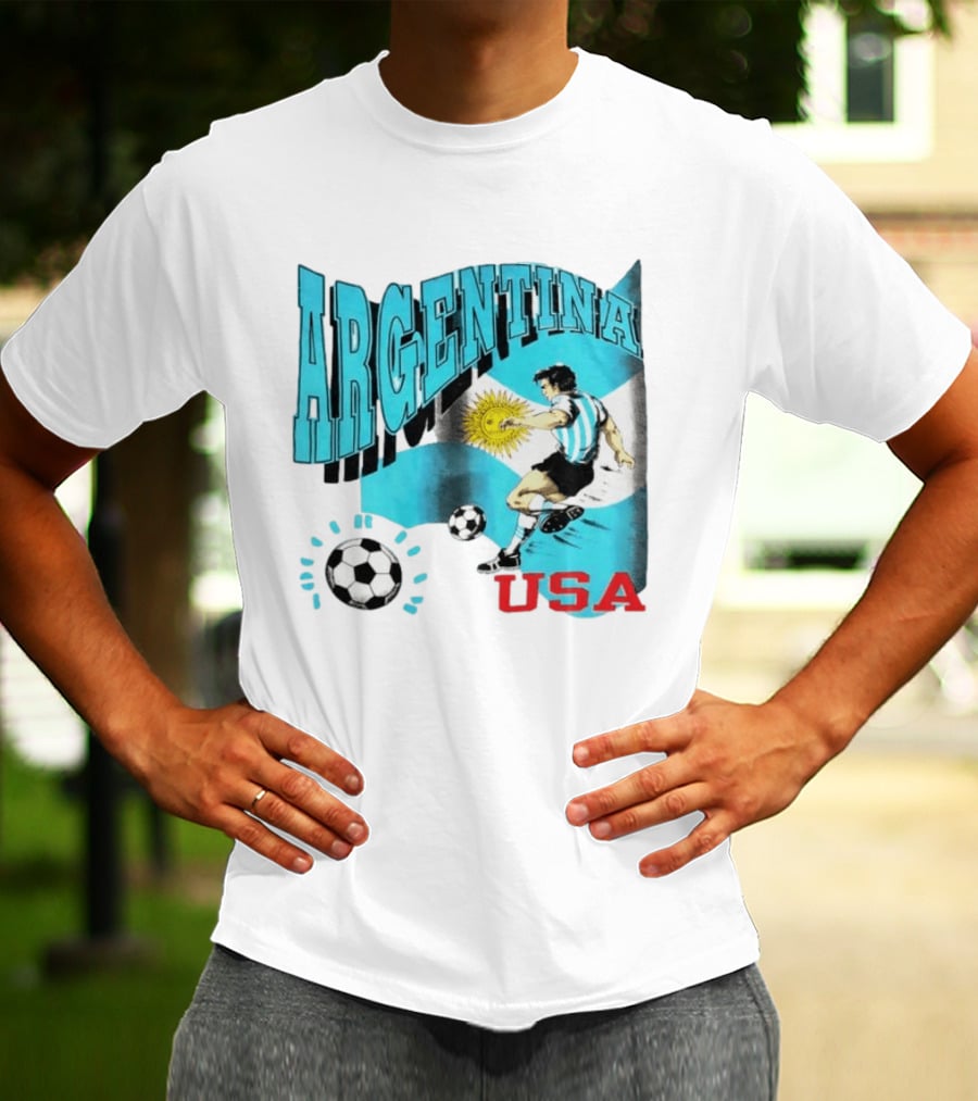 Argentina National Football Maradona Sun Of May USA Soccer T-Shirt