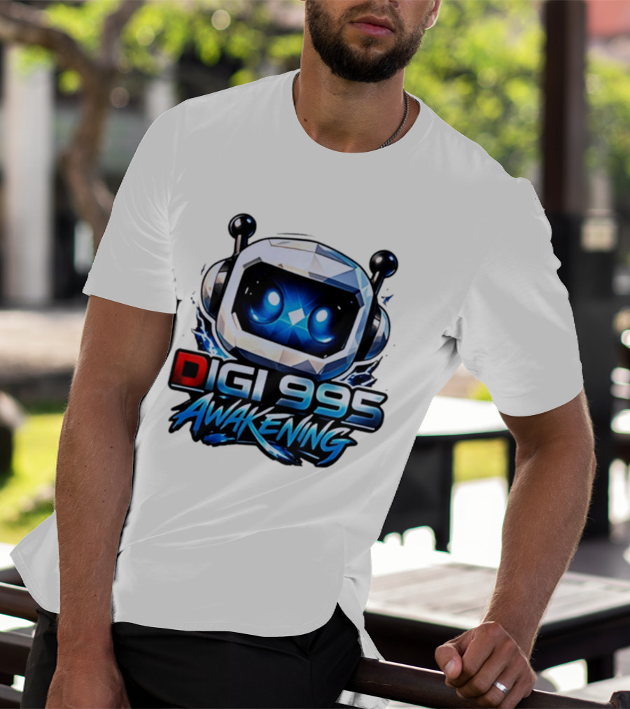 Digi 995 Awakening Robot Gaming Blue Eyes Technology T-Shirt