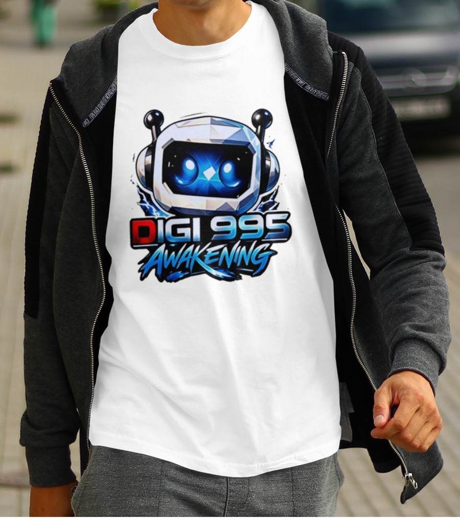 Digi 995 Awakening Robot Gaming Blue Eyes Technology T-Shirt