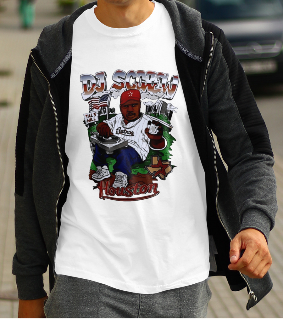 DJ Screw Houston Astros Tal's Hill Baseball DJing T-Shirt