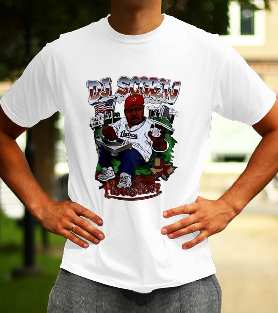 DJ Screw Houston Astros Tal's Hill Baseball DJing T-Shirt
