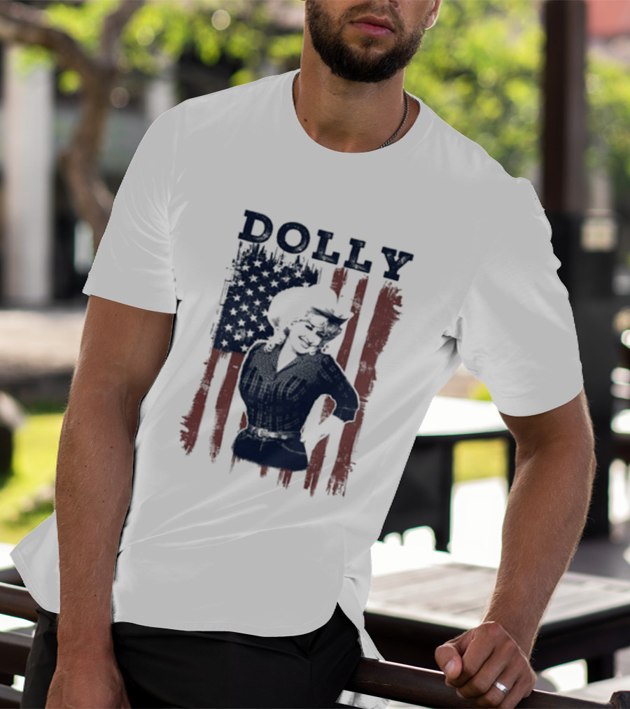 Dolly Parton American Flag Patriotic T-Shirt