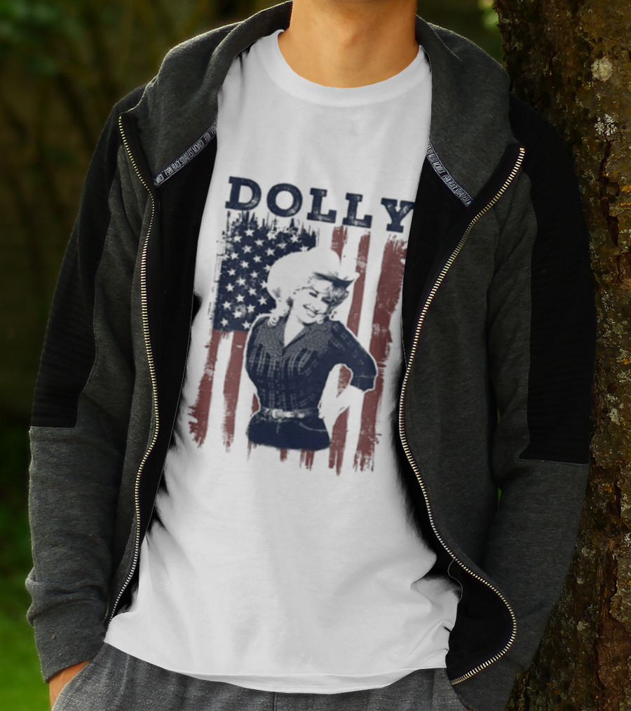 Dolly Parton American Flag Patriotic T-Shirt