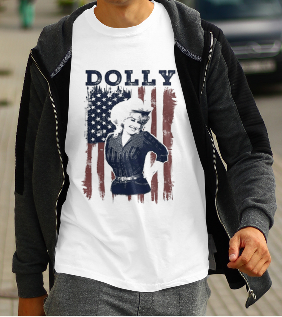 Dolly Parton American Flag Patriotic T-Shirt