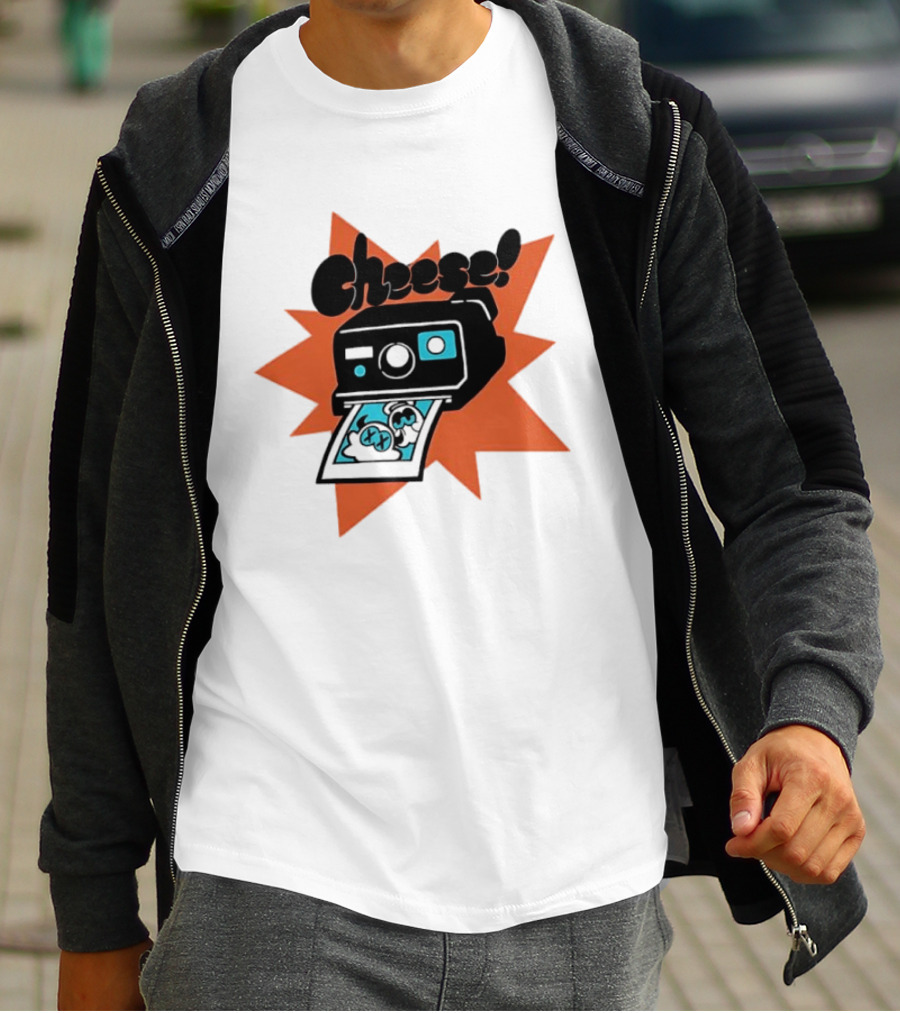 Skid And Pump Cheese Polaroid Spooky Month Camera T-Shirt