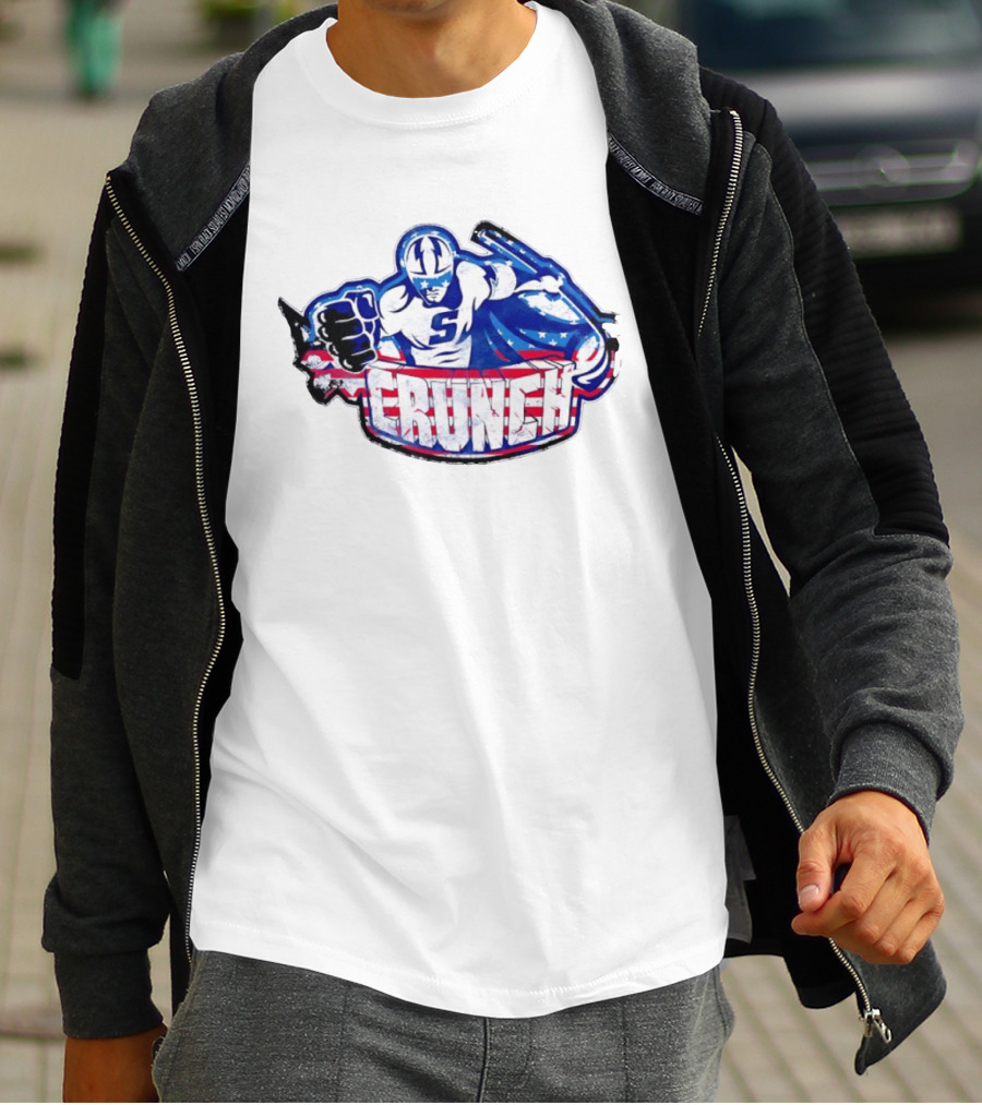 Syracuse Crunch Superhero Logo Stars And Stripes T-Shirt