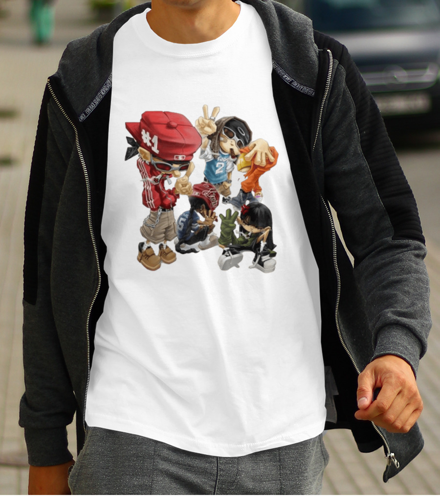 #1 Two Five Hip Hop Street Culture Characters Fashion T-Shirt