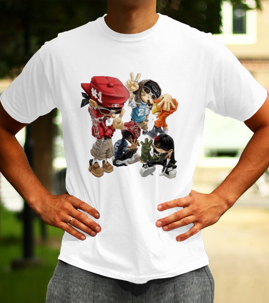#1 Two Five Hip Hop Street Culture Characters Fashion T-Shirt