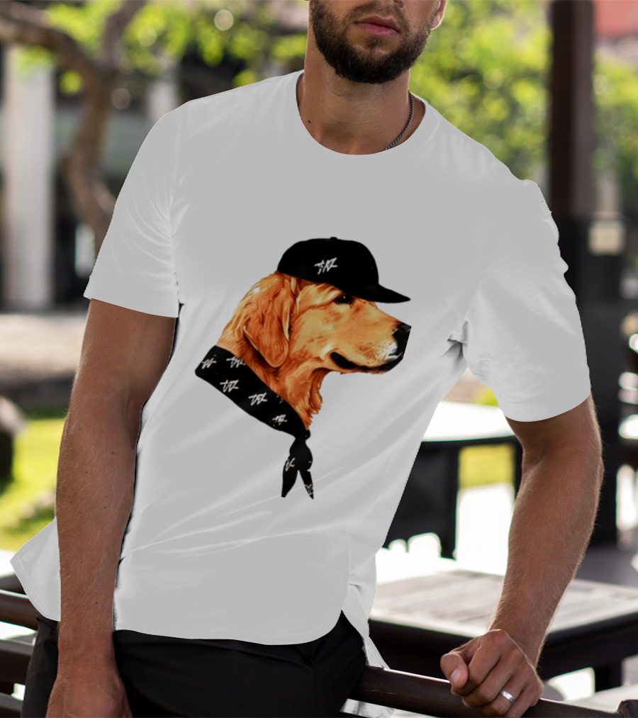 Ashton Kutcher Good Boy Dog Cap Bandana T-Shirt