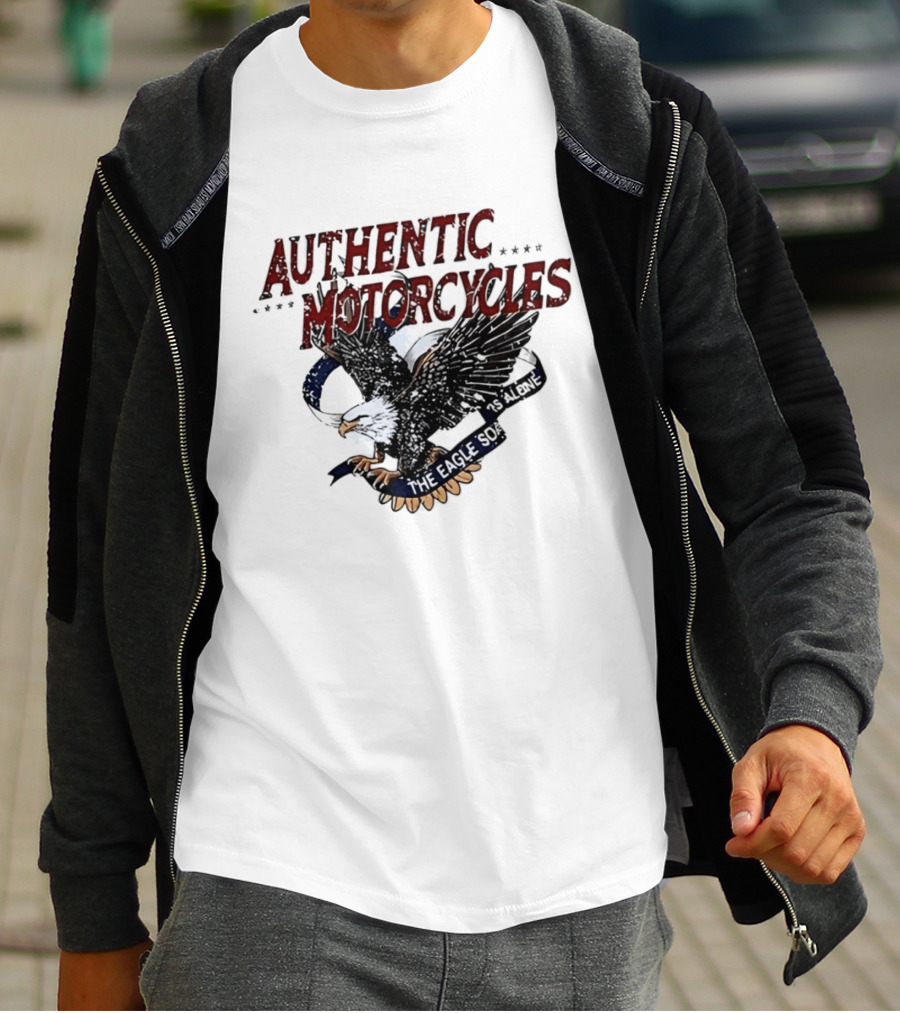 Authentic Motorcycles The Eagle Soars Alone T-Shirt