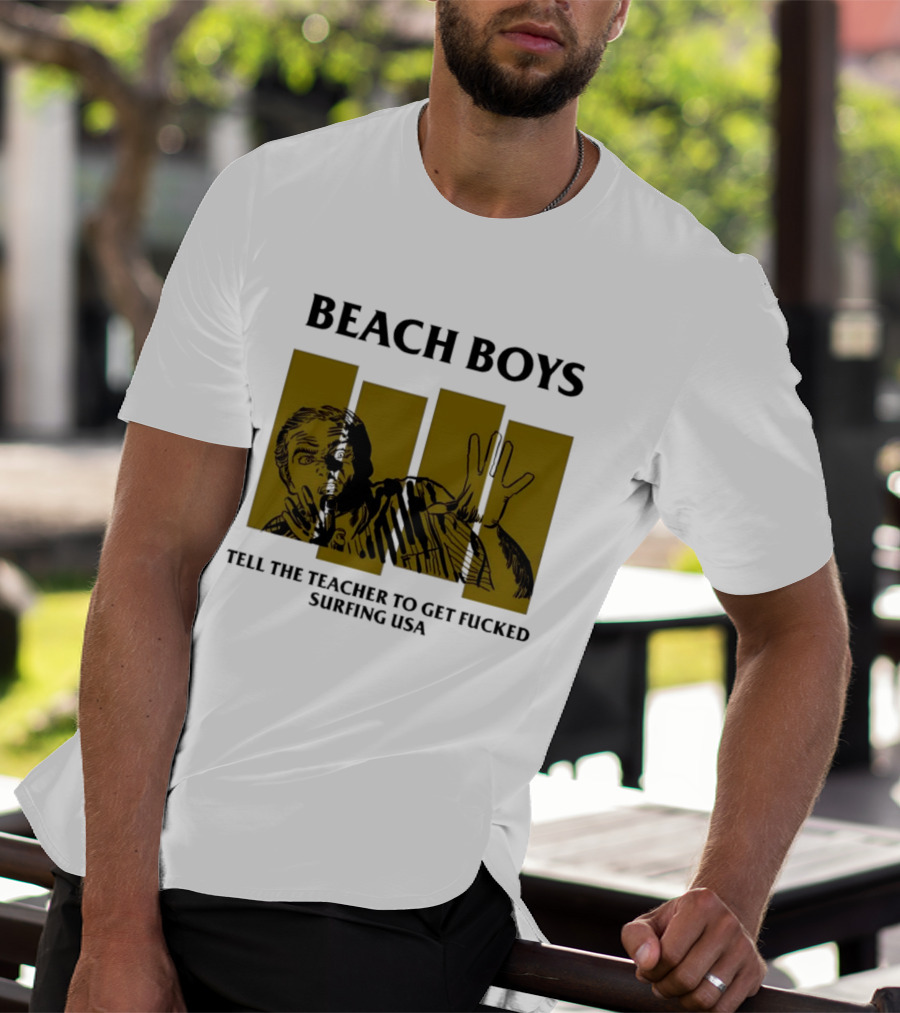 Beach Boys Tell The Teacher To Get Fucked Surfing USA Vintage Comic T-Shirt